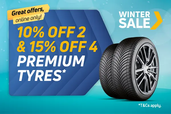 15% off 4 Premium Tyres