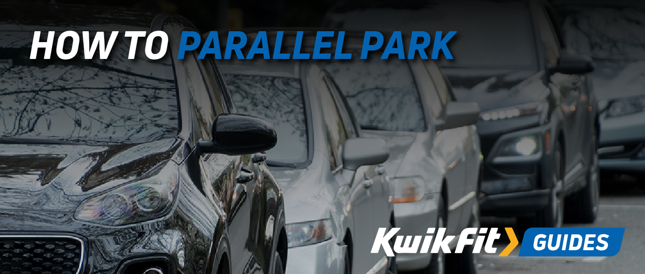 A row of cars parked.